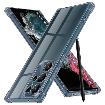 TPU gél tok Techsuit "Shockproof" Samsung Galaxy S22 Ultra készülékhez - smoke black