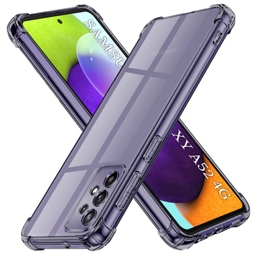 TPU gél tok Techsuit "Shockproof" Samsung Galaxy A52 5G / A52 4G / A52s 5G készülékhez - smoke black