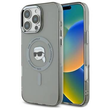 Tok Karl Lagerfeld "IML MagSafe" iPhone 16 Pro készülékhez - metal karl`s head