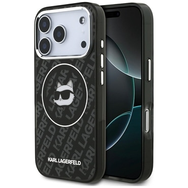 Tok Karl Lagerfeld "IML MagSafe" iPhone 17 Pro készülékhez - black choupette`s head