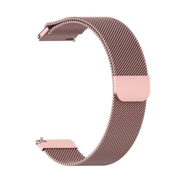 Univerzális fém szíj Techsuit "W009" 18mm okosórákhoz - rózsaszín