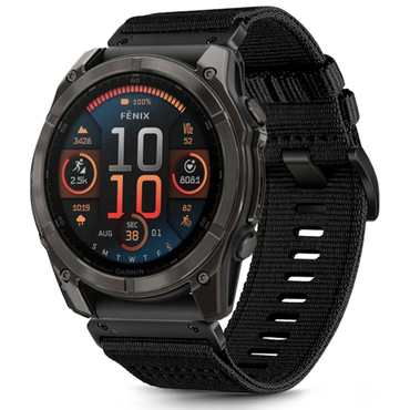 Univerzális szíj Techsuit "W070" 22mm okosórákhoz - fekete