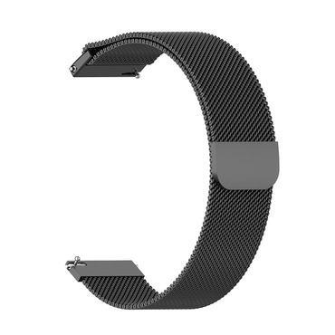 Univerzális fém szíj Techsuit "W009" 20mm okosórákhoz - fekete