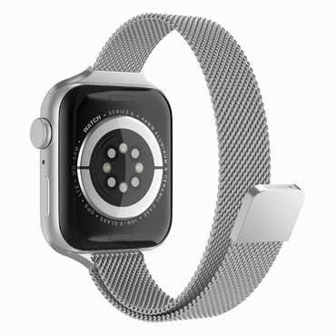 Fém szíj Techsuit "W034" Apple Watch (42mm / 44mm / 45mm / 46mm / 49mm) készülékhez - ezüst