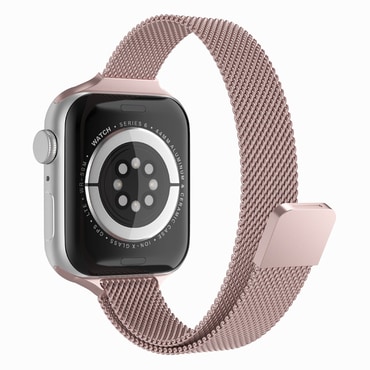 Fém szíj Techsuit "W034" Apple Watch (42mm / 44mm / 45mm / 46mm / 49mm) készülékhez - rózsaszín.