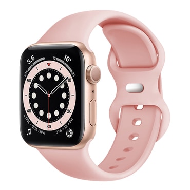 Silikon szíj Techsuit "W031" Apple Watch készülékhez (42mm / 44mm / 45mm / 46mm / 49mm) - világos rózsaszín