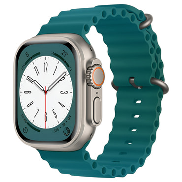 Silikon szíj Techsuit "W038" Apple Watch készülékhez (42mm / 44mm / 45mm / 46mm / 49mm) - türkiz.