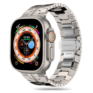 Jekleni pas Techsuit "W063" Apple Watch készülékhez (42mm / 44mm / 45mm / 46mm / 49mm) - titán