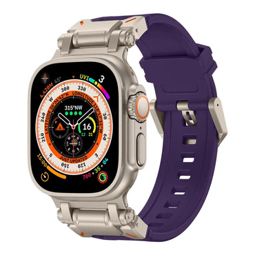 Szilikon szíj Techsuit "W064" Apple Watch készülékhez (42mm / 44mm / 45mm / 46mm / 49mm) - lila