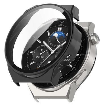 Techsuit "Defense360 Pro" tok kijelzővédővel Huawei Watch GT 3 Pro 46mm készülékhez - fekete