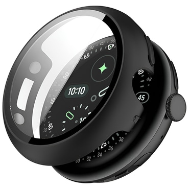 Techsuit "Defense360 Pro" tok kijelzővédővel Google Pixel Watch 4 45mm készülékhez - fekete