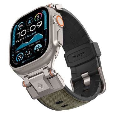 Najlonszíj Spigen "DuraPro Armor" Apple Watch (42 / 44 / 45 / 46 / 49mm) készülékhez - military green