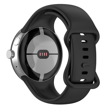 Silikon szíj Techsuit "W031" Google Pixel Watch / Watch 2 / Watch 3 41mm / Watch 4 41mm készülékhez - fekete