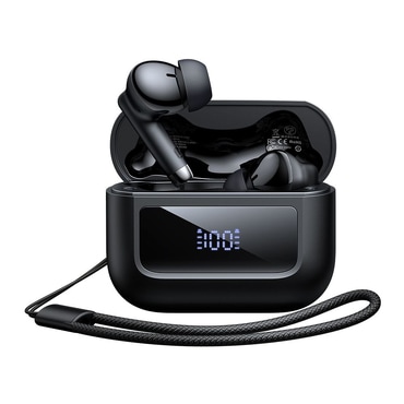 Bluetooth fülhallgató Mcdodo "B04 Series" BT 5.3 IPX4 szabvánnyal, digitális kijelzővel és zsinórral - black