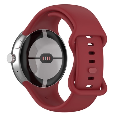 Silikon szíj Techsuit "W031" Google Pixel Watch 3 45mm készülékhez - piros