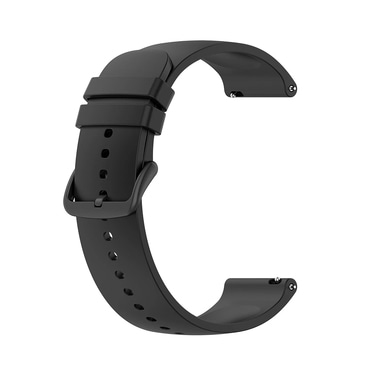 Univerzális szilikon szíj Techsuit "W001" 20mm okosórákhoz - fekete