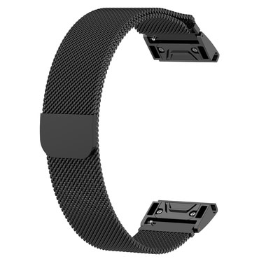 Univerzális acél szíj Techsuit QuickFit "W009" 22mm okosórákhoz - fekete