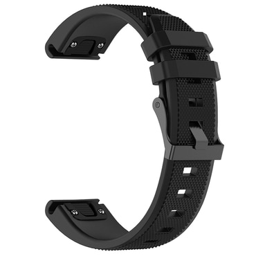 Univerzális szilikon szíj Techsuit QuickFit "W058" 26mm okosórákhoz - fekete
