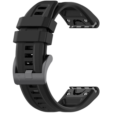 Univerzális szilikon szíj Techsuit QuickFit "W060" 26mm okosórákhoz - fekete