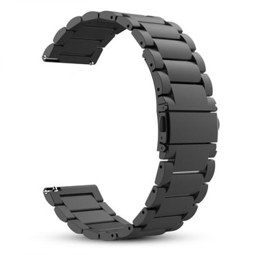 Univerzális Techsuit "W010" 20mm rozsdamentes acél szíj okosórákhoz - fekete