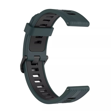 Univerzális szilikon szíj Techsuit "W002" 20mm okosórákhoz - zöld