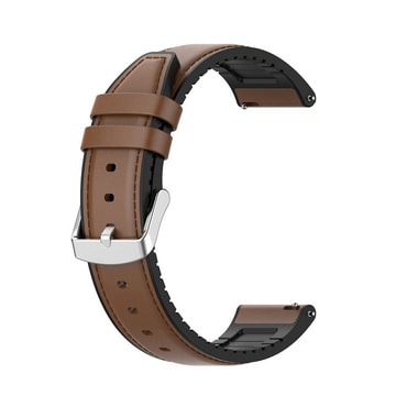 Univerzális bőr szíj Techsuit "W007" 20mm okosórákhoz - barna
