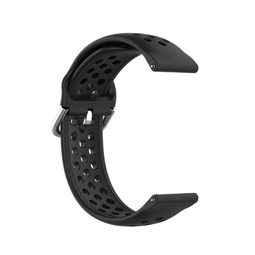 Univerzális szilikon szíj Techsuit "W004" 20mm okosórákhoz - fekete