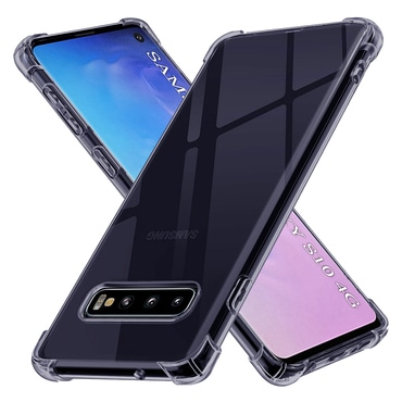 TPU gél tok Techsuit "Shockproof" Samsung Galaxy S10 készülékhez - smoke black