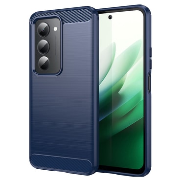TPU gél tok "Brushed Carbon" Xiaomi Redmi 15 4G / 5G készülékekhez - kék