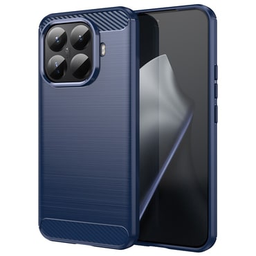 TPU gél tok "Brushed Carbon" Xiaomi 15T Pro készülékekhez - kék