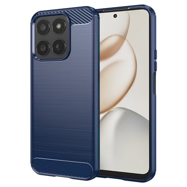 TPU gél tok "Brushed Carbon" Honor 400 Smart / Honor X7d 4G / X7d 5G készülékekhez - kék