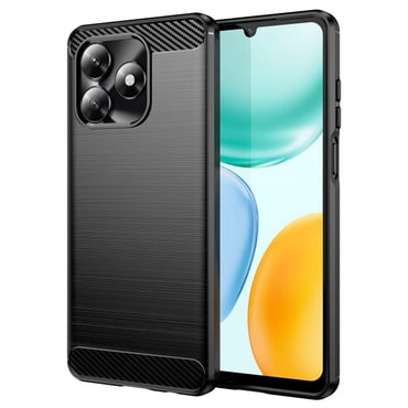 TPU gél tok "Brushed Carbon" Honor X5c Plus készülékekhez - fekete