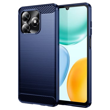 TPU gél tok "Brushed Carbon" Honor X5c Plus készülékekhez - kék