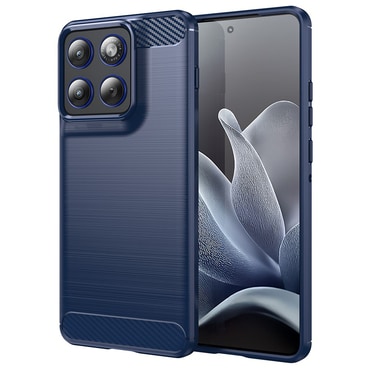 TPU gél tok "Brushed Carbon" Motorola Edge 70 készülékekhez - kék