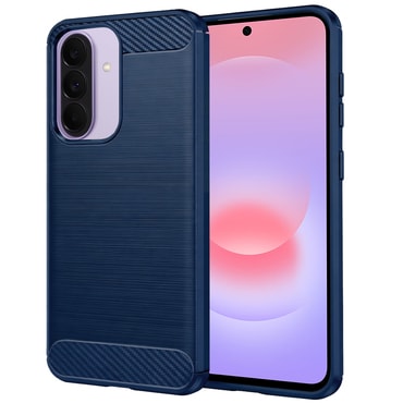 TPU gél tok "Brushed Carbon" Samsung Galaxy A36 / A56 / A37 készülékekhez - kék