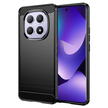 TPU gél tok "Brushed Carbon" Xiaomi Redmi Note 15 4G / Redmi Note 15 5G / Poco M8 készülékekhez - fekete