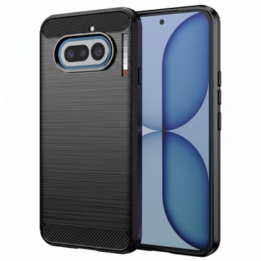 TPU gél tok "Brushed Carbon" Nothing Phone (4a) készülékekhez - fekete