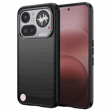 TPU gél tok "Brushed Carbon" Nothing Phone (4a) Pro készülékekhez - fekete