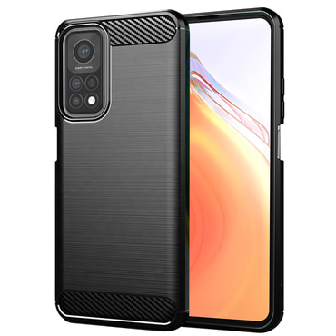 TPU gél tok "Brushed Carbon" Xiaomi Mi 10T Pro / 10T készülékekhez - fekete