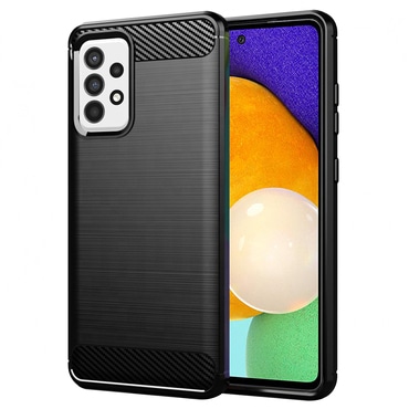 TPU gél tok "Brushed Carbon" Samsung Galaxy A52 5G / A52 4G / A52s 5G készülékekhez - fekete