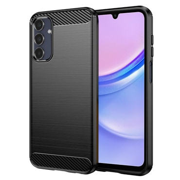 TPU gél tok "Brushed Carbon" Samsung Galaxy A15 készülékekhez - fekete