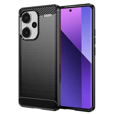 TPU gél tok "Brushed Carbon" Xiaomi Redmi Note 13 Pro Plus 5G készülékekhez - fekete