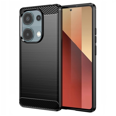 TPU gél tok "Brushed Carbon" Xiaomi Redmi Note 13 Pro 4G / Poco M6 Pro készülékekhez - fekete