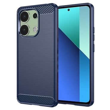 TPU gél tok "Brushed Carbon" Xiaomi Redmi Note 13 4G készülékekhez - kék