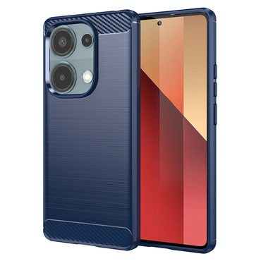TPU gél tok "Brushed Carbon" Xiaomi Redmi Note 13 Pro 4G / Poco M6 Pro készülékekhez - kék