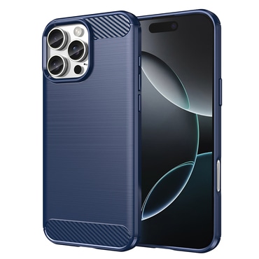 TPU gél tok "Brushed Carbon" iPhone 16 Pro készülékekhez - kék