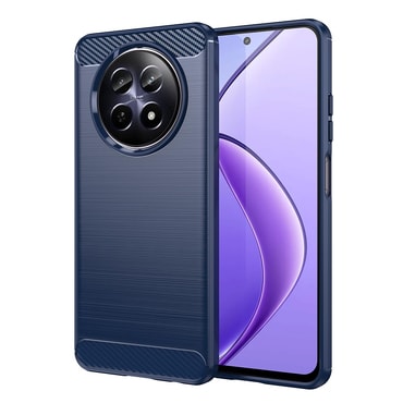 TPU gél tok "Brushed Carbon" Realme 12 készülékekhez - kék