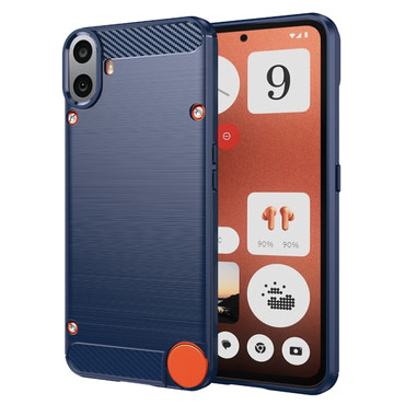 TPU gél tok "Brushed Carbon" Nothing CMF Phone 1 készülékekhez - kék