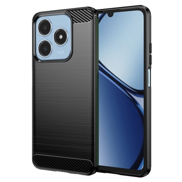 TPU gél tok "Brushed Carbon" Realme C61 készülékekhez - fekete