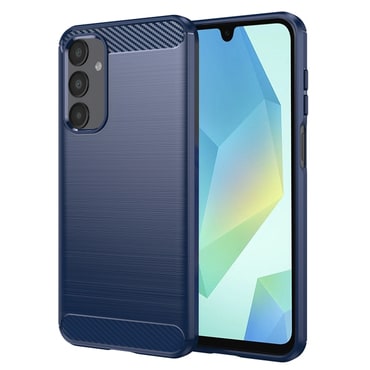 TPU gél tok "Brushed Carbon" Samsung Galaxy A16 4G / 5G készülékekhez - kék